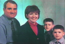 This undated file photo, shows Keith Laney and his wife, Deanna, with two of their children, Joshua, left, and Luke.