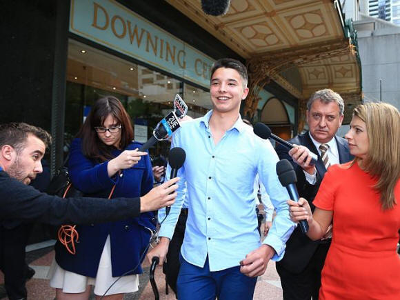 Liam Knight leaves court after the guilty verdict Picture: Adam Taylor