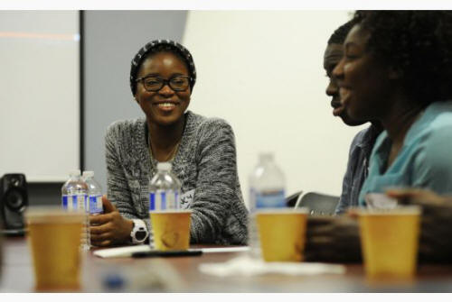 Nineteen-year-old Nancy, left, formerly a child in care, participates in The Village, a program for black youth in care run by the Peel Children's Aid Society.